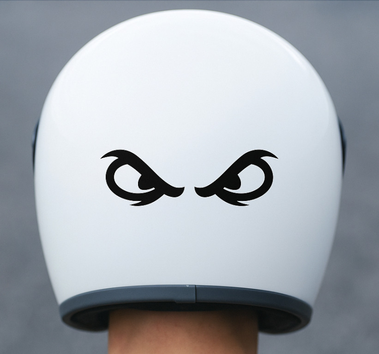 Angry eyes helmet sticker  motorcycle decals - TenStickers