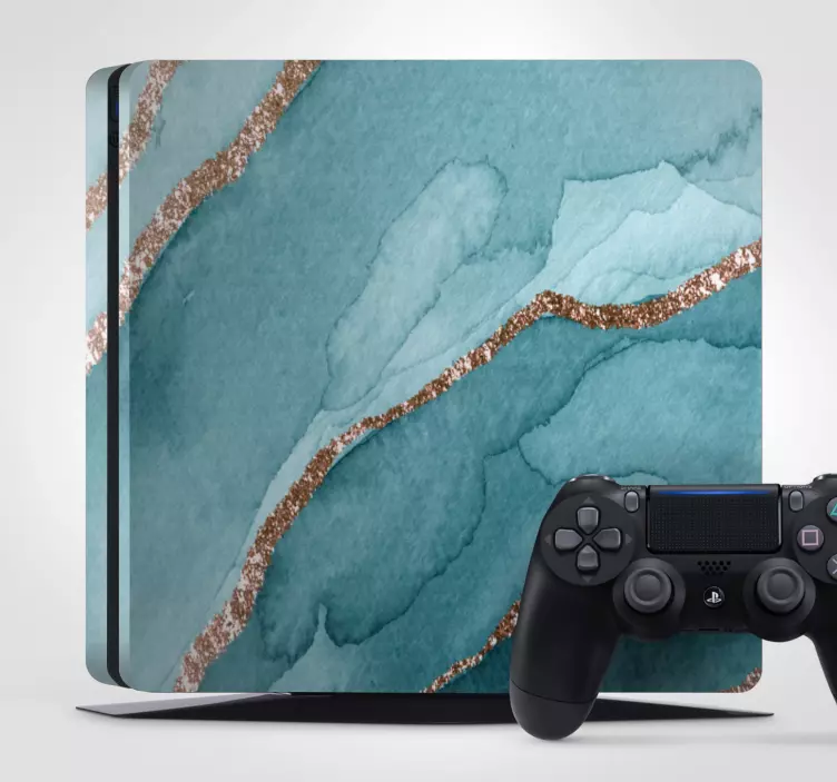 Aqua geode texture PS4 skin - TenStickers
