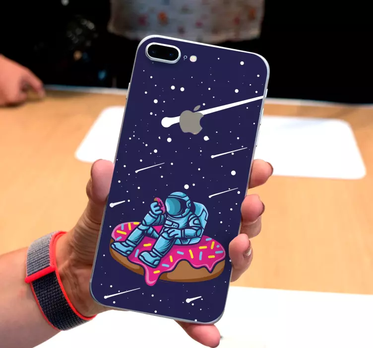Astronaut Donut Dream iPhone sticker - TenStickers
