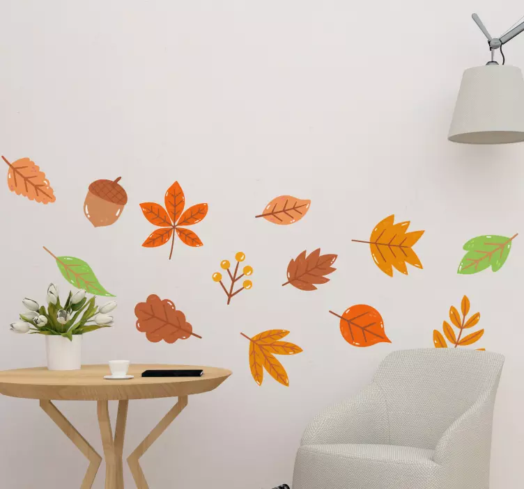 Autumn Leaves plant wall sticker - TenStickers