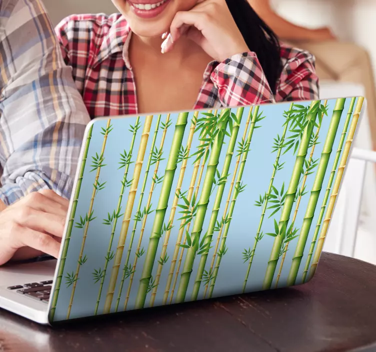 Bamboo Pattern laptop skin - TenStickers