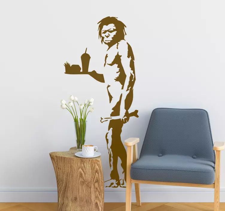 Banksy Caveman Wall Art Sticker - TenStickers