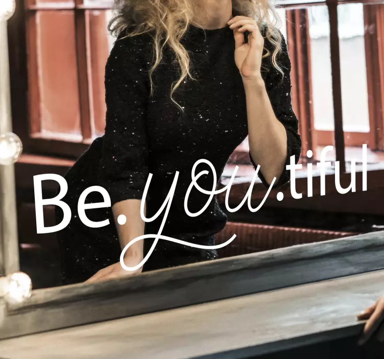 Be Youthful mirror sticker - TenStickers