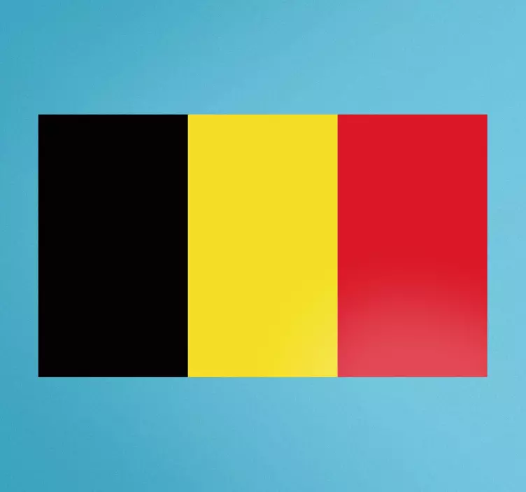 Belgian Tricolor Banner flag sticker - TenStickers