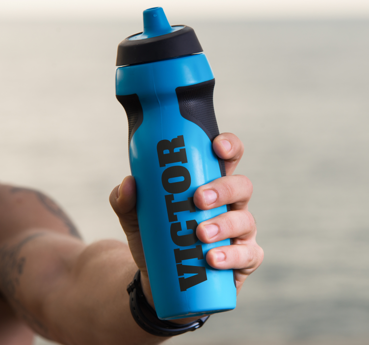 bidon with name customizable sticker - TenStickers