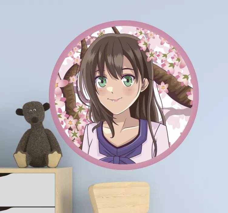 Blooming Anime cartoon sticker - TenStickers