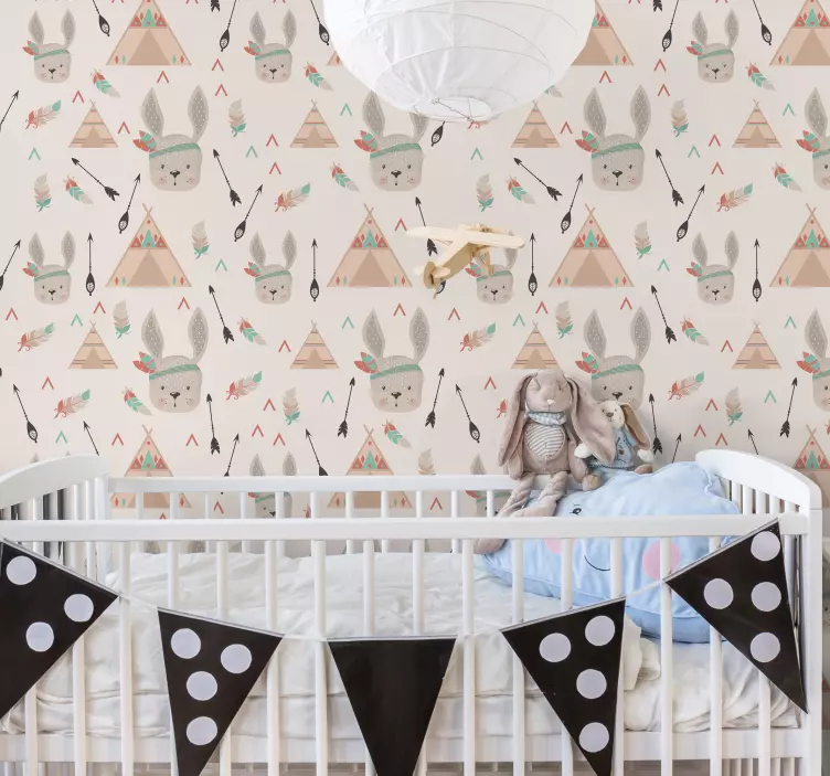 Bunny Tribal Pattern wall sticker for kid - TenStickers