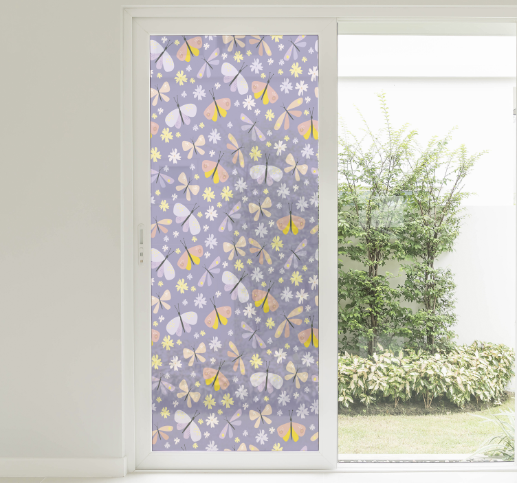 Butterfly three window sticker - TenStickers