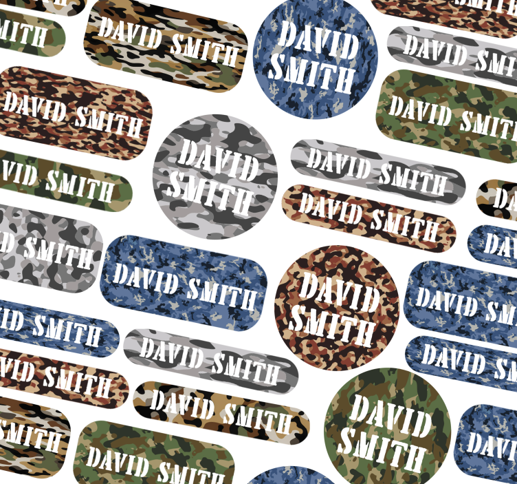 camo school designs personalised sticker - TenStickers