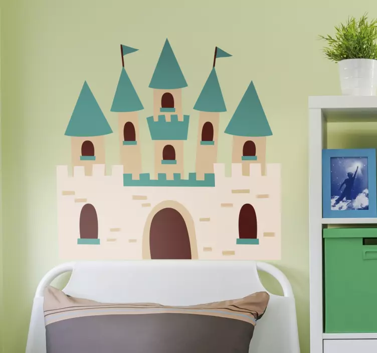 Child castle headboard sticker - TenStickers