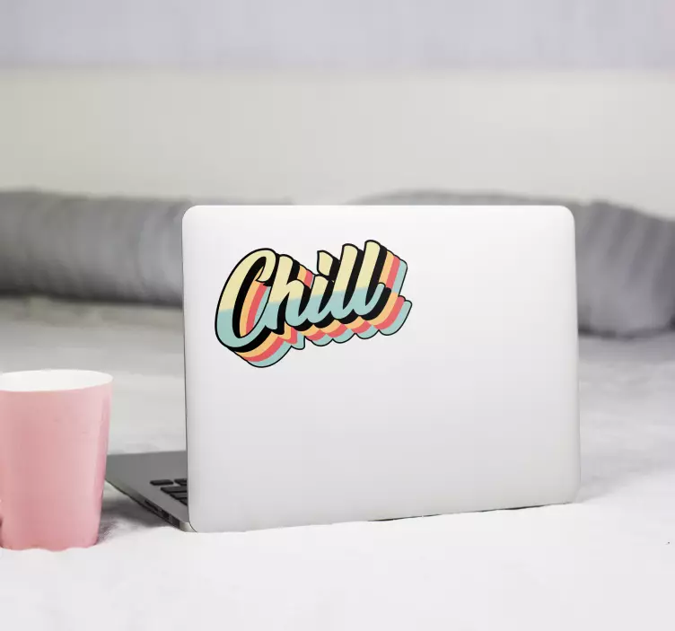 Chill 70's vintage style laptop skin - TenStickers