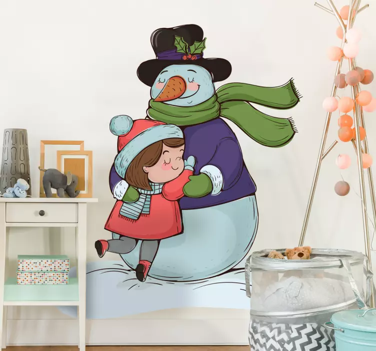Christmas love hug Christmas sticker - TenStickers