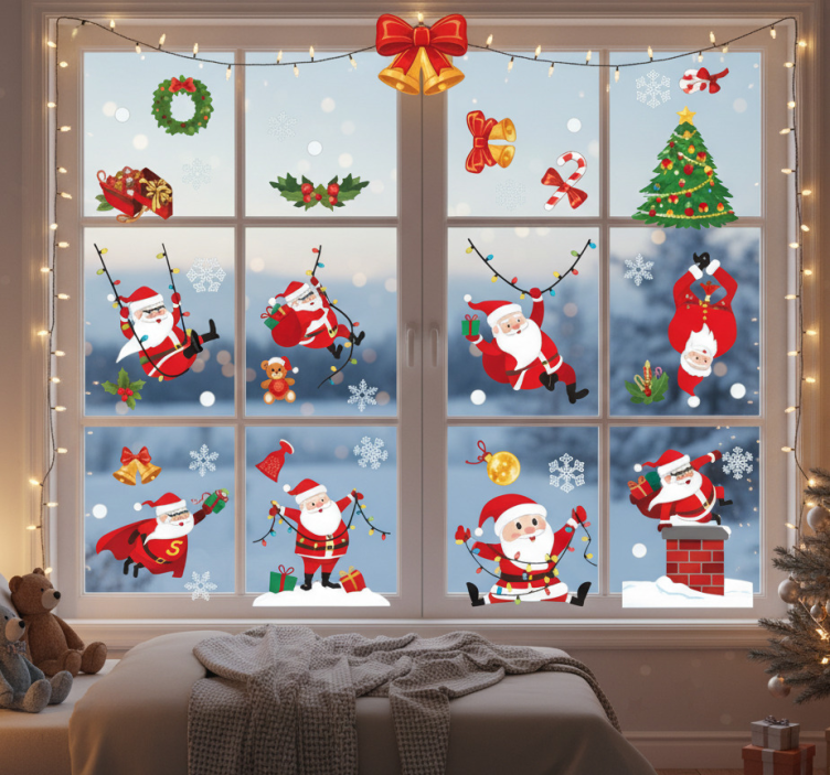 Christmas sticker window christmas decorations - TenStickers