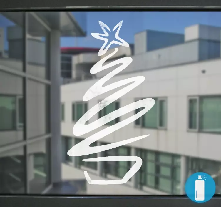 Christmas Tree Template Sticker - TenStickers