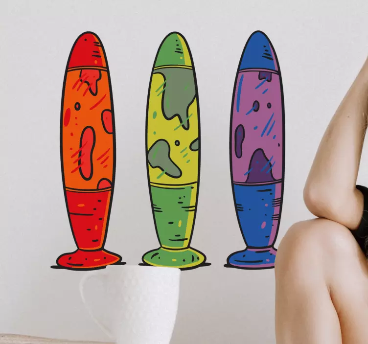 Circus wall sticker colorful lava lamps - TenStickers