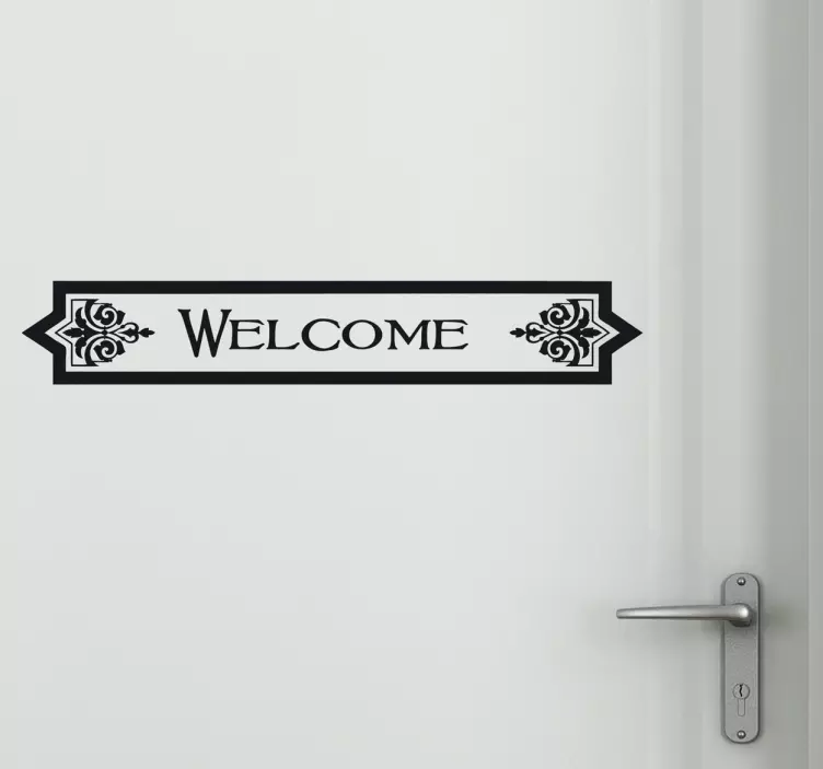 Classic Outline Welcome Vinyl Sticker - TenStickers