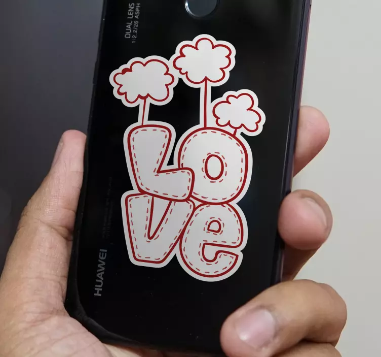 Clouds Above Love Text huawei sticker - TenStickers