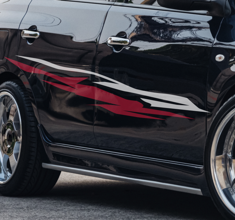 Colorful tribal lines car sticker - TenStickers