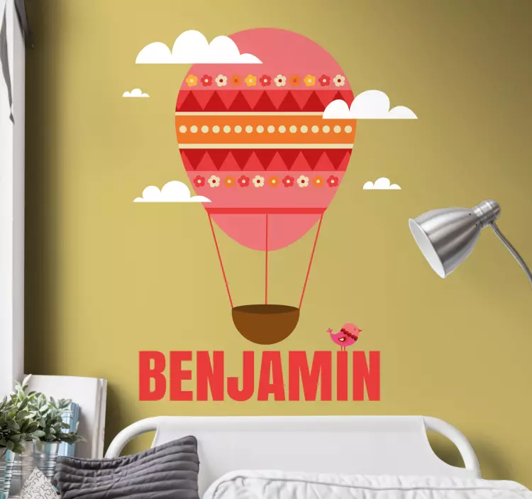 Colorful Hot Air Balloon wall sticker for kid - TenStickers