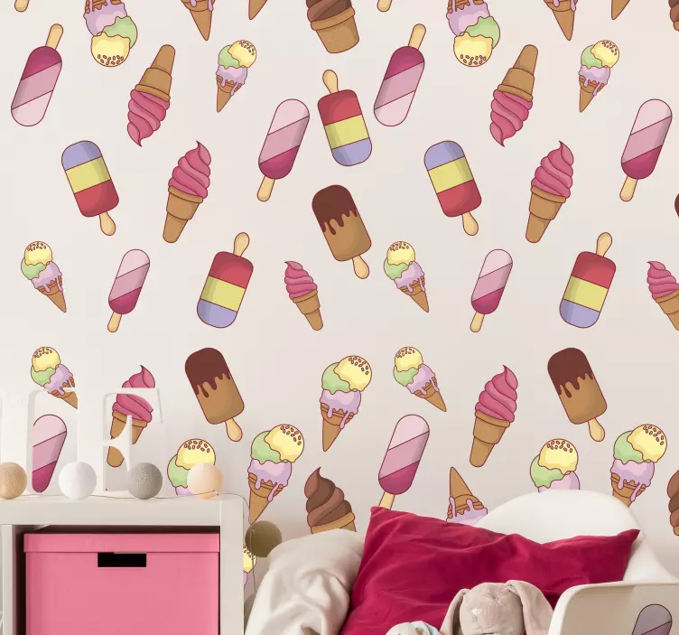 Colorful Ice Cream cuisine wall sticker - TenStickers