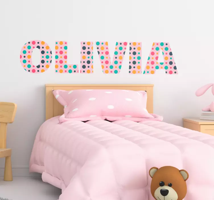 Colorful Name Letters wall sticker for kid - TenStickers