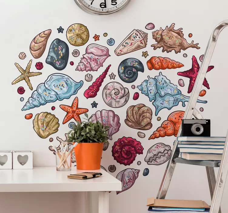 Colorful Shell Collection nature wall sticker - TenStickers