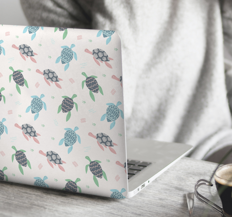 Colorful Turtle Patterns laptop skin - TenStickers