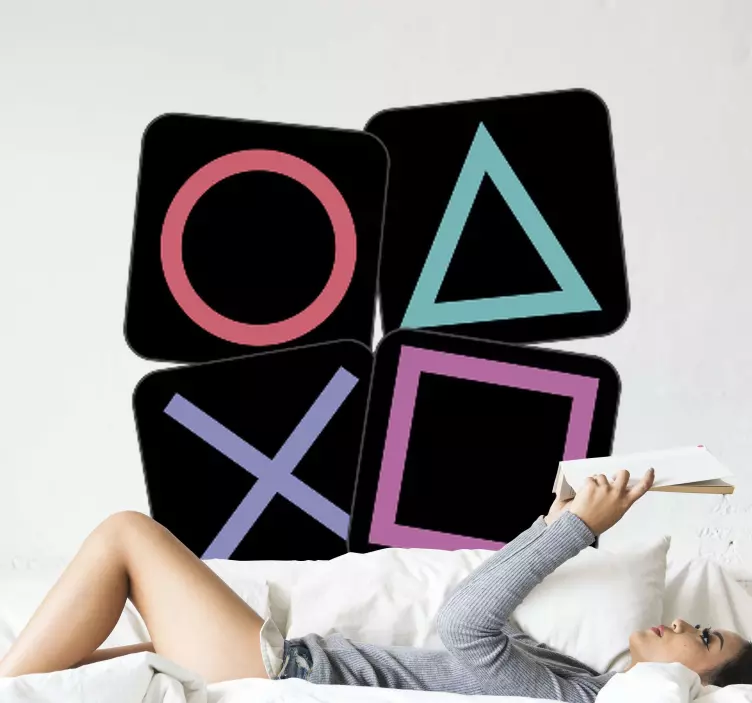 Controller Icons play station video game decal - TenStickers