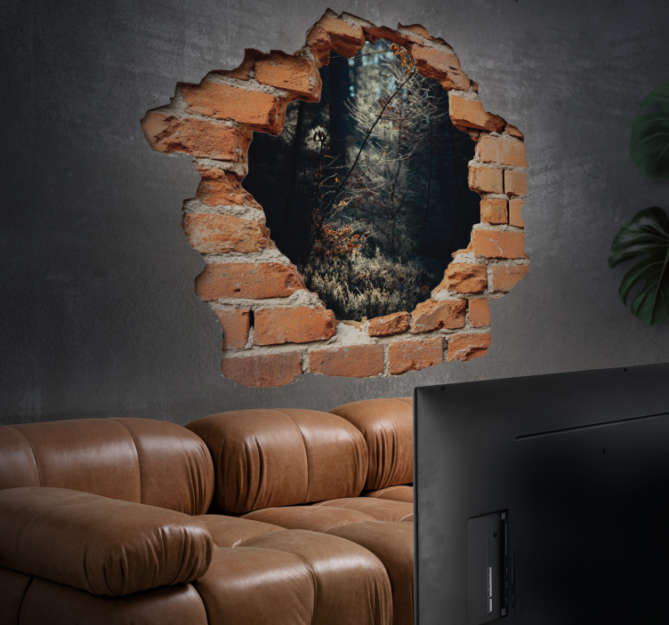 Fragmented stone barrier 3d wall sticker - TenStickers