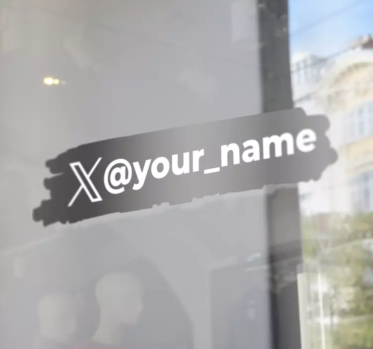Custom twitter symbol shop window sticker - TenStickers