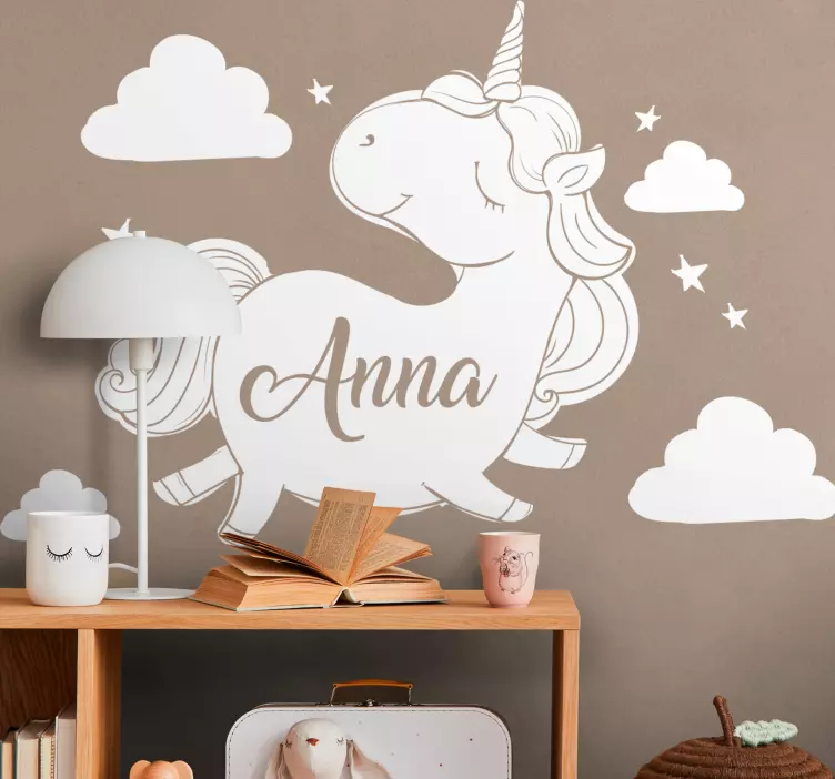 Custom Unicorn Design wall sticker for kid - TenStickers