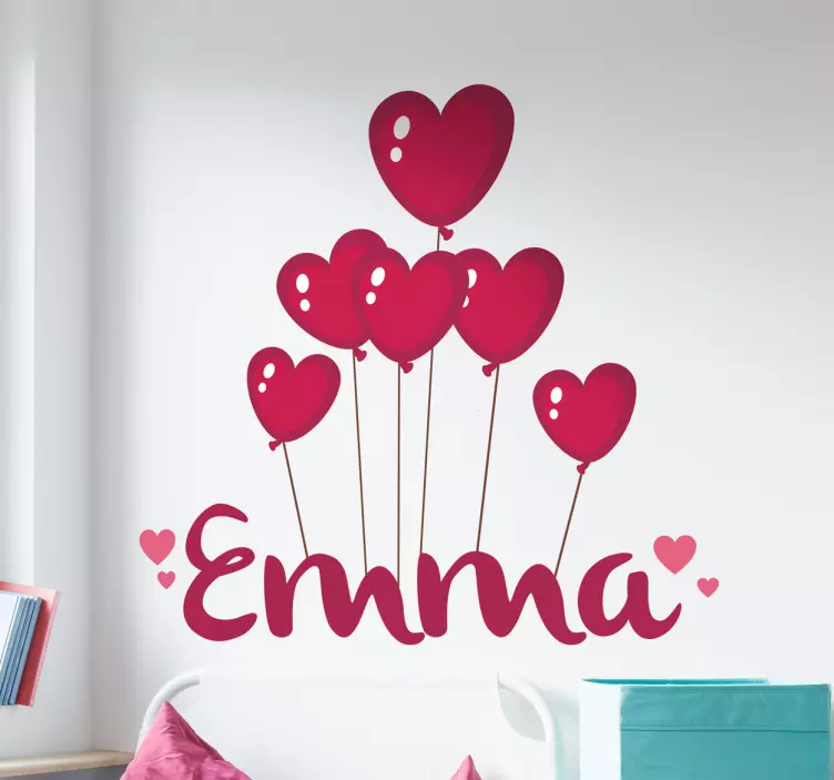 Customisable Balloons Kids Wall Sticker - TenStickers