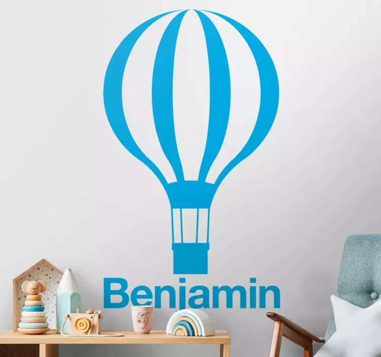 Customizable Hot Air Balloon wall sticker for kid - TenStickers