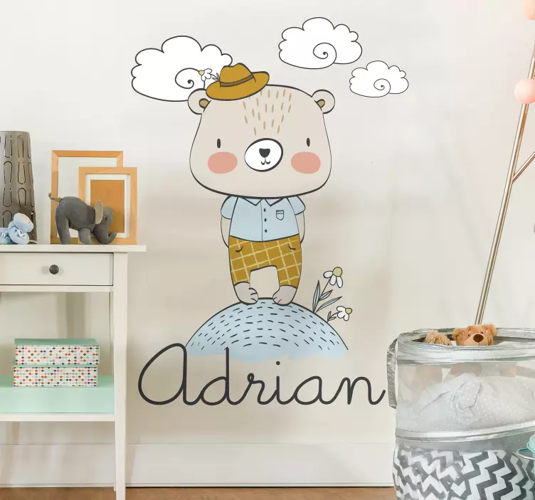 Cute Bear Character wall sticker for kid - TenStickers