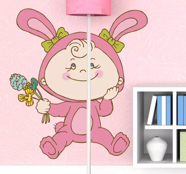 Cute Bunny Baby wall sticker for kid - TenStickers