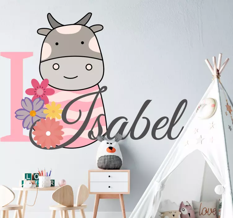 Cute Cow Design wall sticker for kid - TenStickers