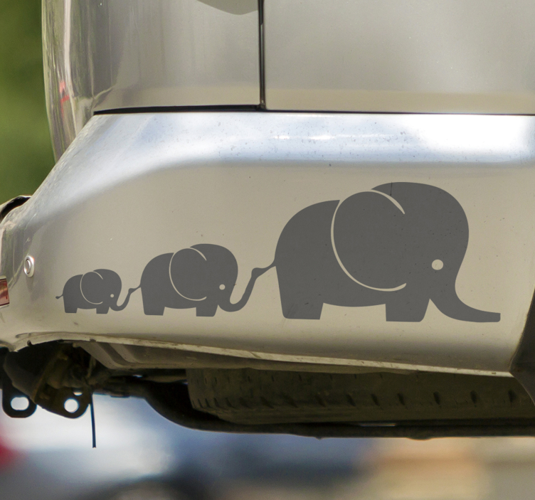 Cute elephants Car Sticker - TenStickers