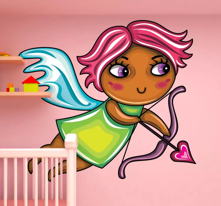 Cute Fairy Archer wall sticker for kid - TenStickers