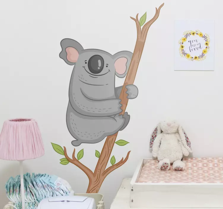 Cute Koala Climbing pet sticker - TenStickers