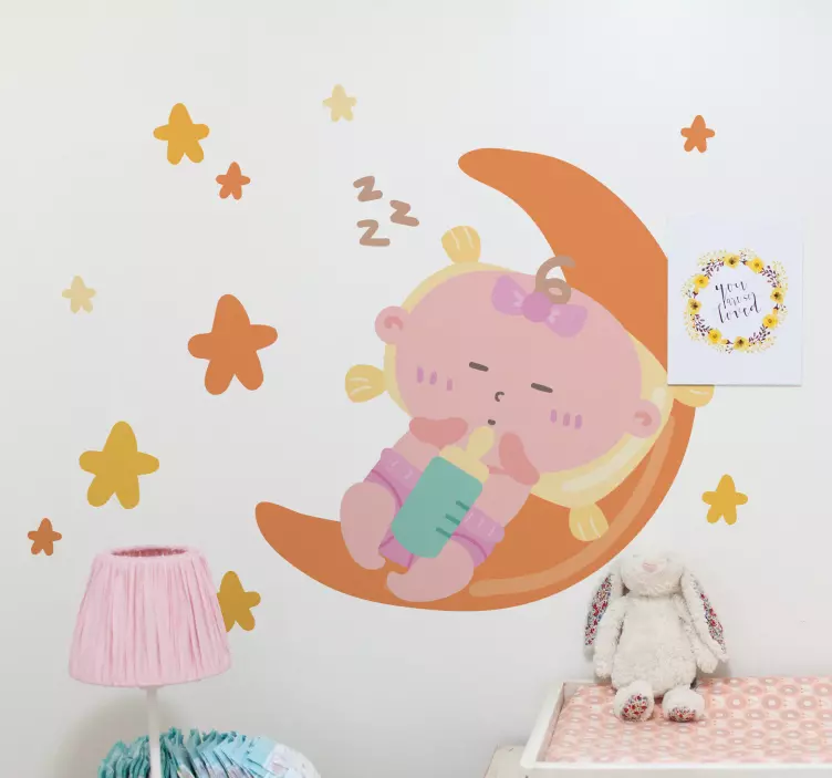 Cute Sleeping Baby wall sticker for kid - TenStickers