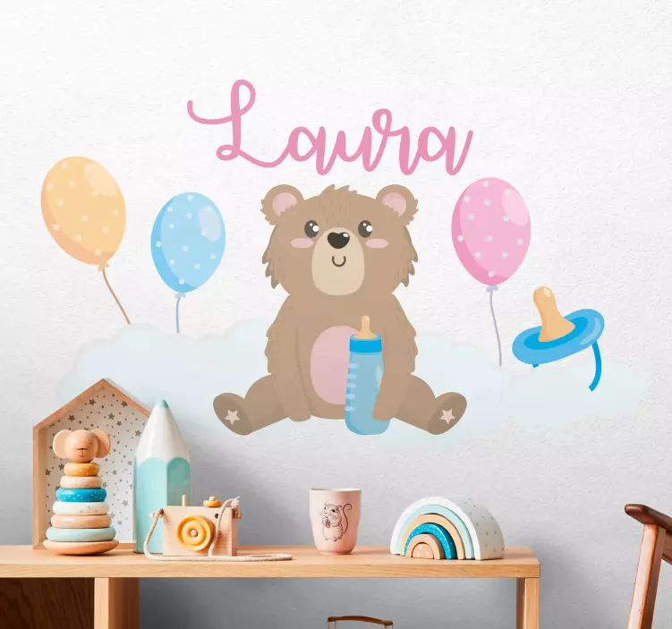 Cute Teddy Bear wall sticker for kid - TenStickers