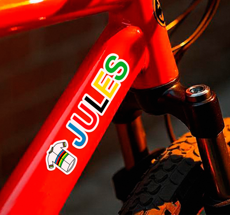 Cycling jersey World Champion bike sticker - TenStickers