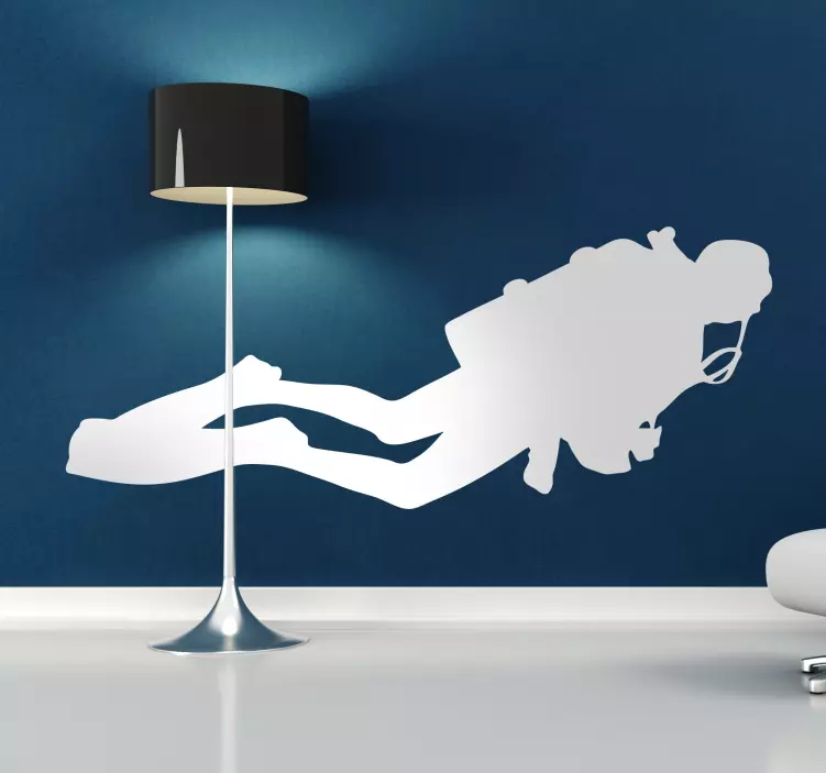 Diver Silhouette Sticker - TenStickers