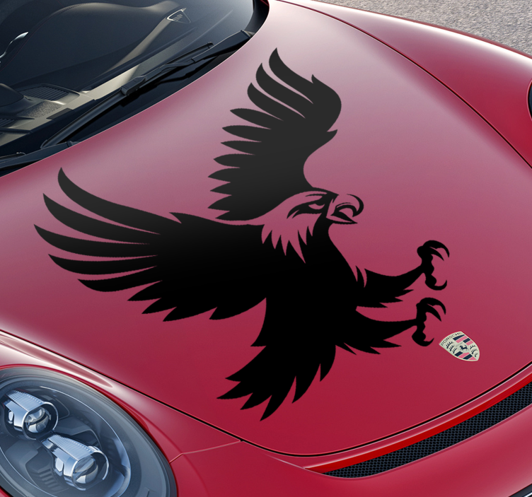 Eagle bird silhouette car sticker - TenStickers