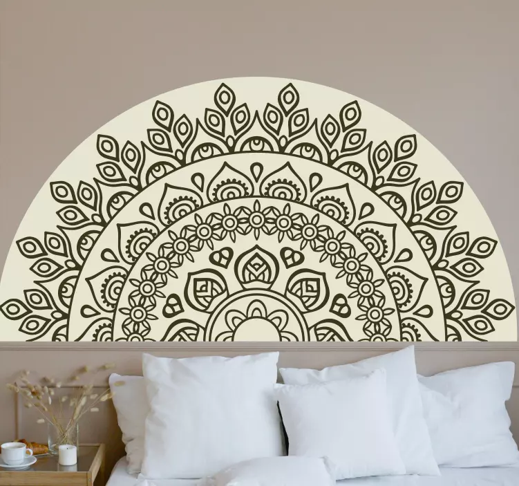 Elegant Mandala Pattern wall decal for bedroom - TenStickers