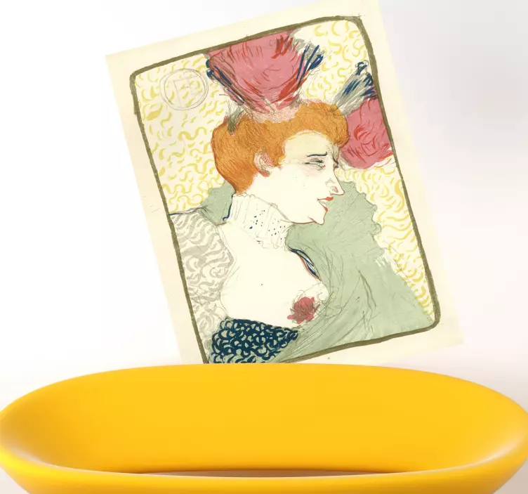 Elegant Portrait Illustration wall art sticker - TenStickers