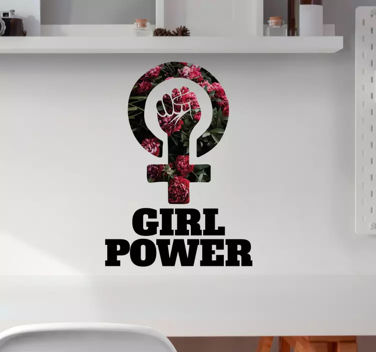 Wall sticker empowerment floral symbol - TenStickers