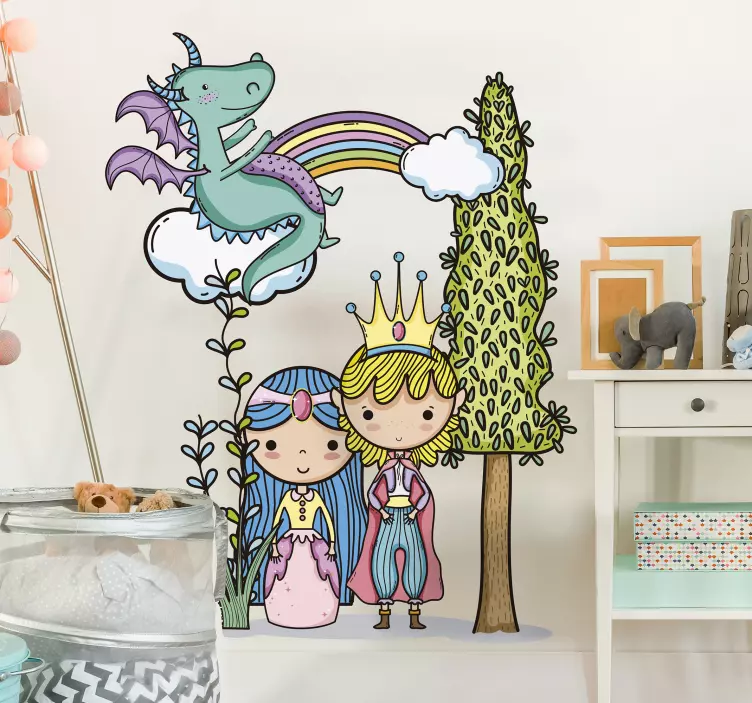 Enchanting royal characters wall sticker for kid - TenStickers