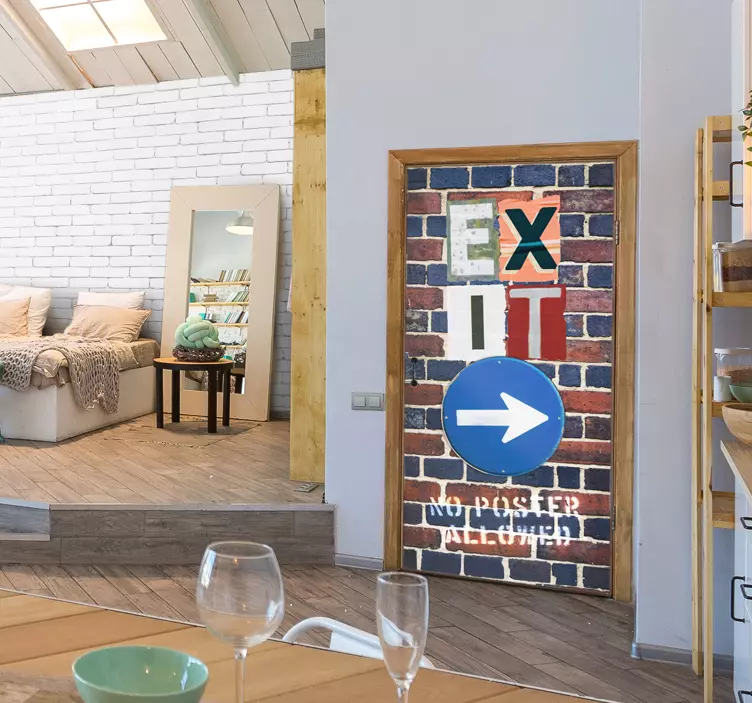 Exit sign urban wall decal - TenStickers