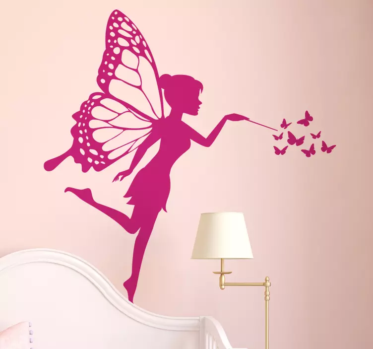 Butterfly and fairy wall sticker - TenStickers